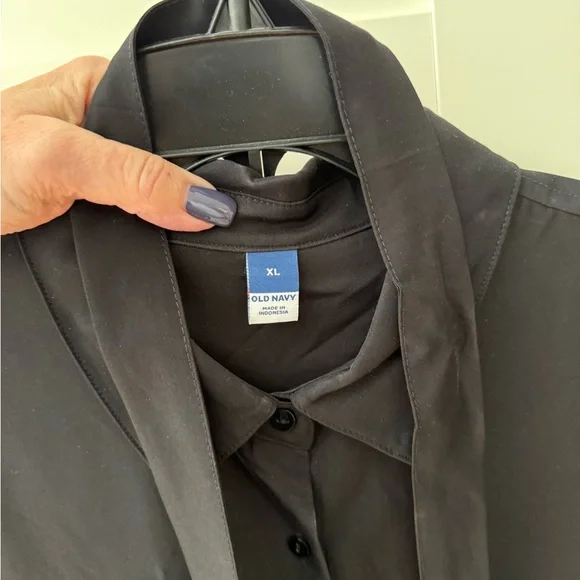 Old Navy Black Maxi ShirtDress, XL - Picture 11 of 14